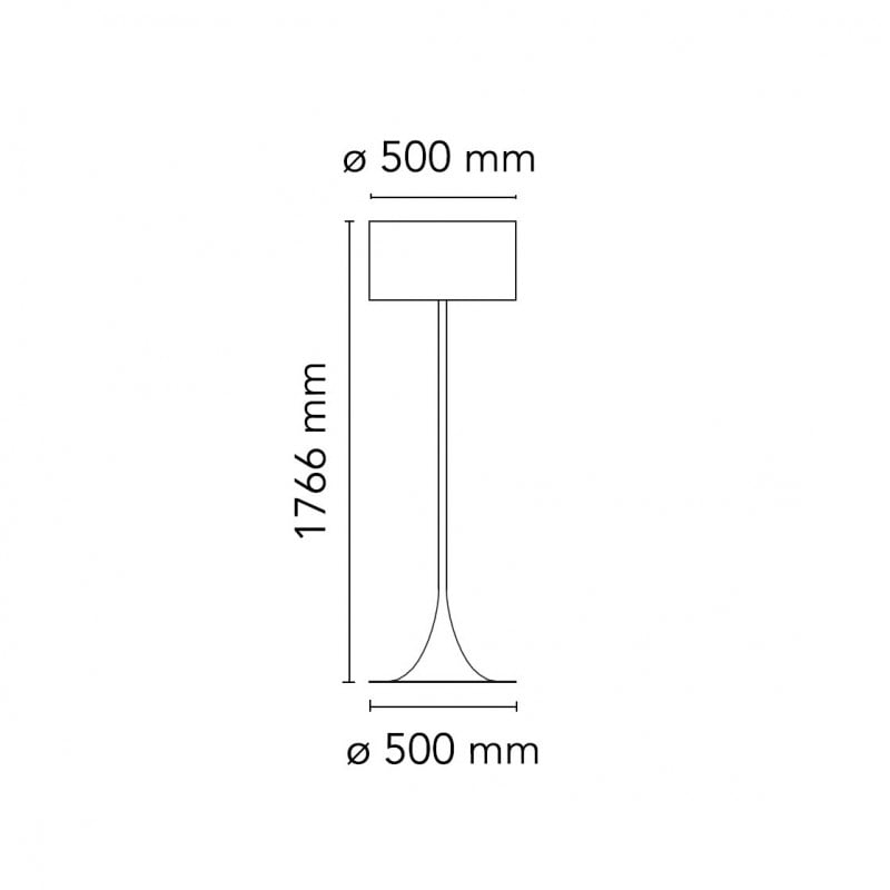 Specification image for Flos Spun Floor Lamp