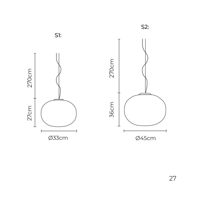 Specification Image for Flos Glo-Ball Pendant