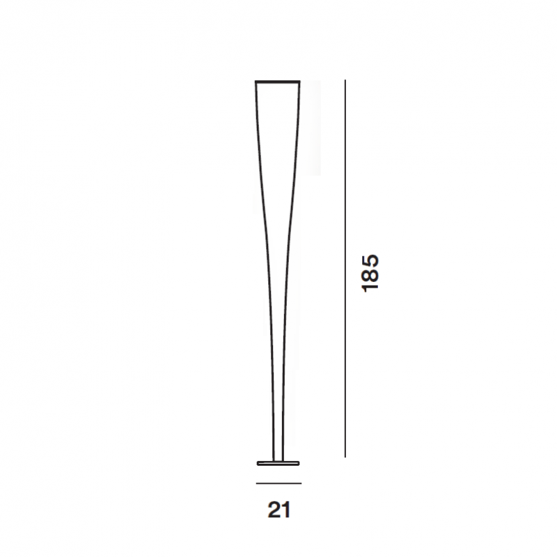 Specification image for Foscarini Mite Floor Lamp