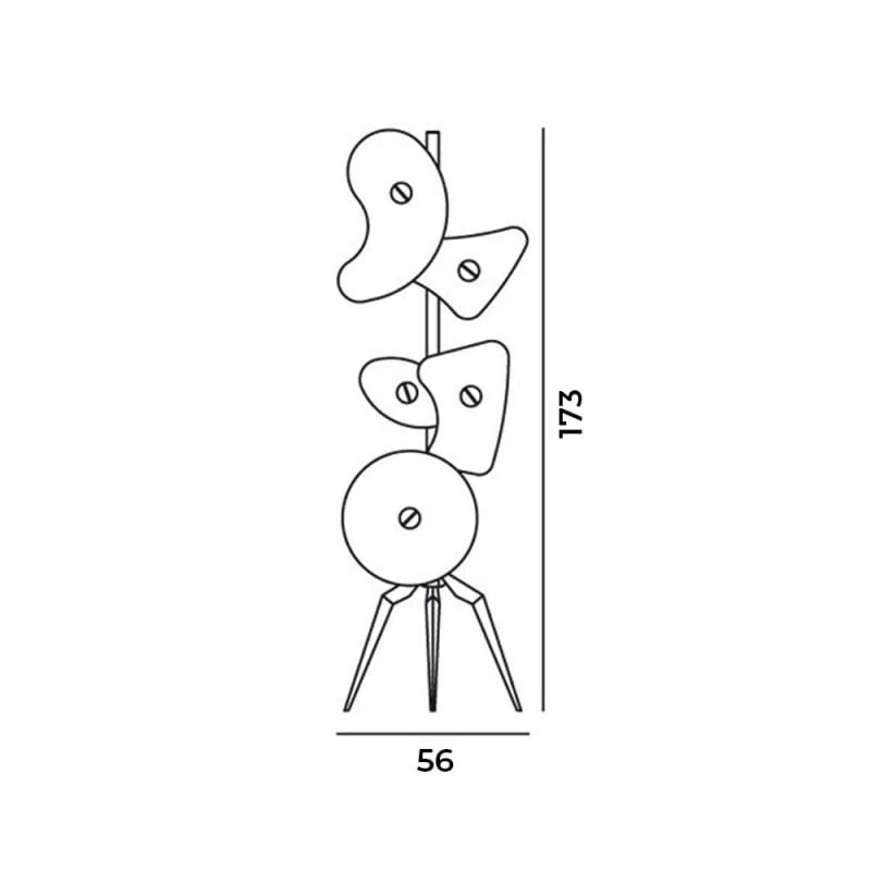 Specification Image for Foscarini Orbital Floor Lamp