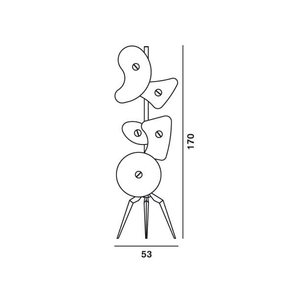 Specification image for Foscarini Orbital Floor Lamp