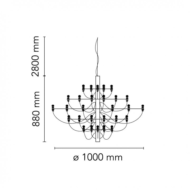 Specification image for Flos 2097/50 Chandelier