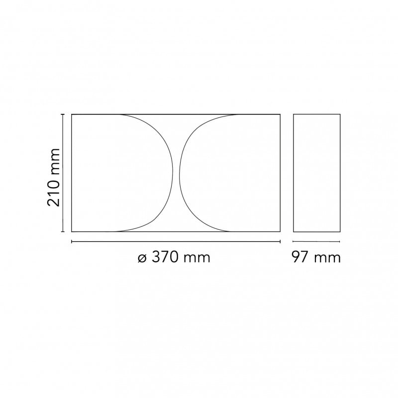 Specification image for Flos Foglio Wall Light