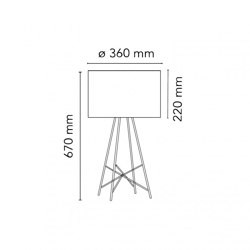 Specification image for Flos Ray Table Lamp