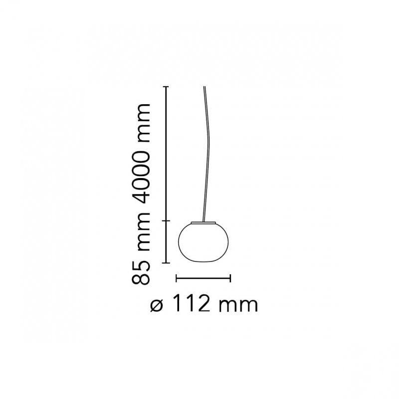 Specification image for Flos Glo-Ball Mini Suspension