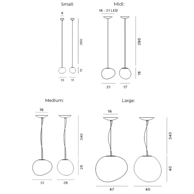 Specification Image for Foscarini Gregg Pendant