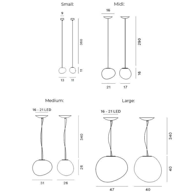 Specification Image for Foscarini Gregg Pendant