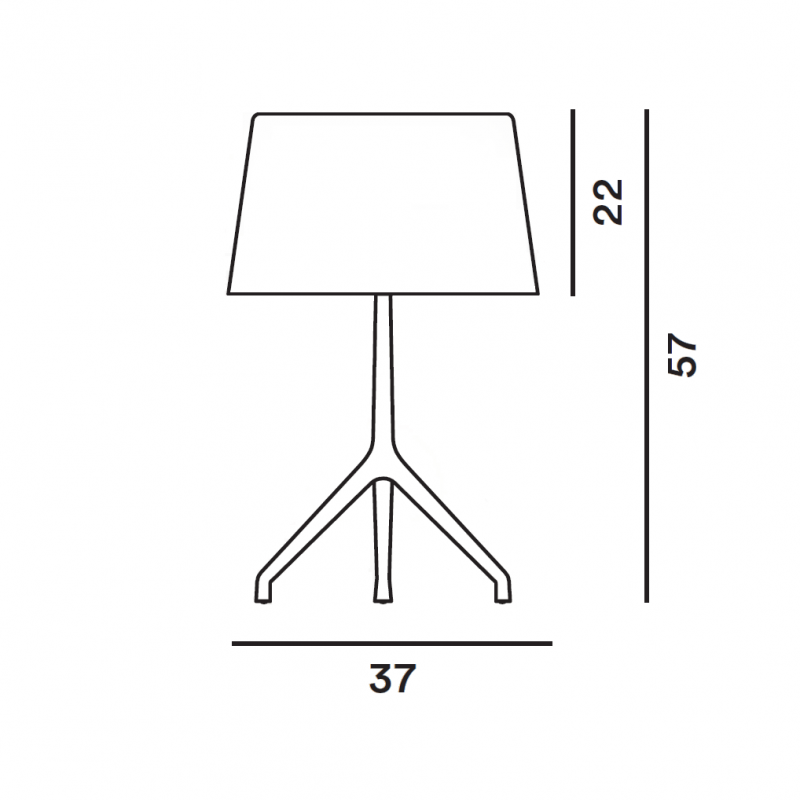 Specification image for Foscarini Lumiere XXL Table Lamp