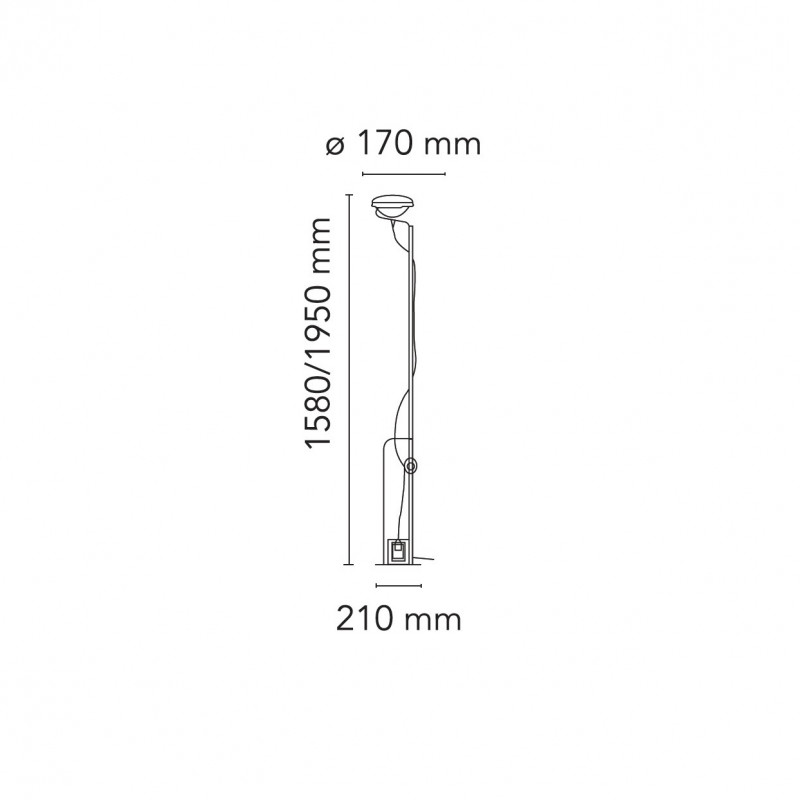 Specification image for Flos Toio Floor Lamp