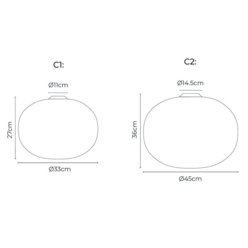 Specification Image for Flos Glo-Ball Ceiling Light