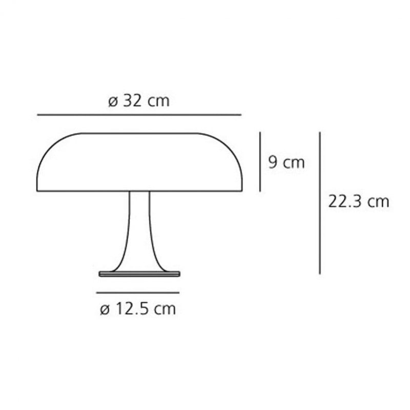 Specification image for Artemide Nessino Table Lamp