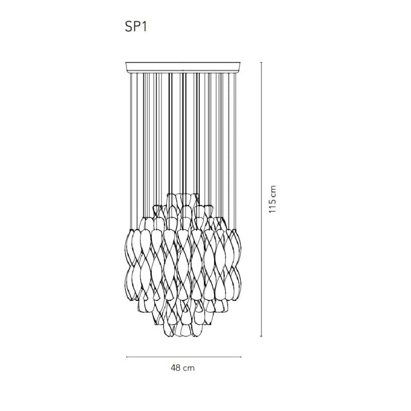 Specification image for Verpan Spiral SP1 Pendant
