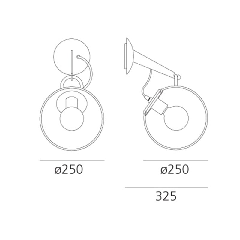 Specification Image for Artemide Miconos Wall Light
