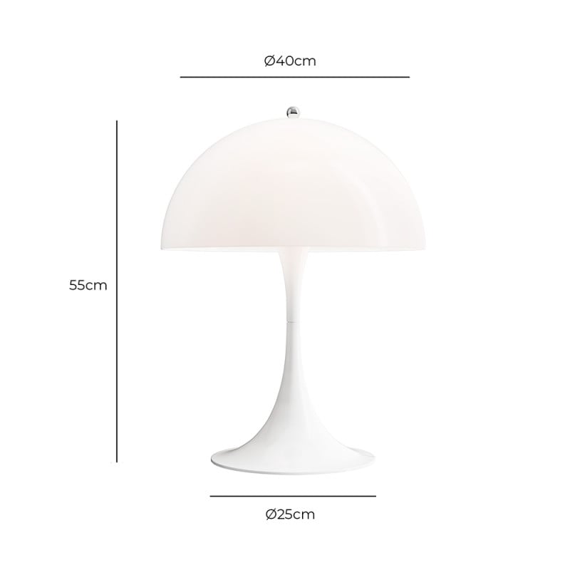 Specification Image for Louis Poulsen Panthella Table Lamp