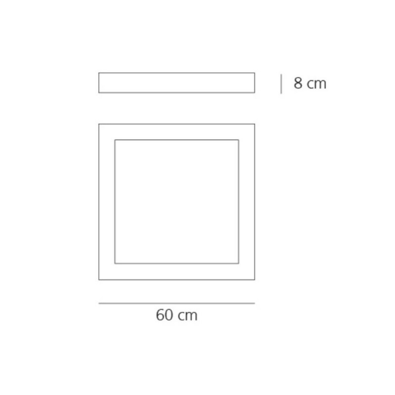 Specification image for Artemide Altrove 600 LED Wall/Ceiling Light