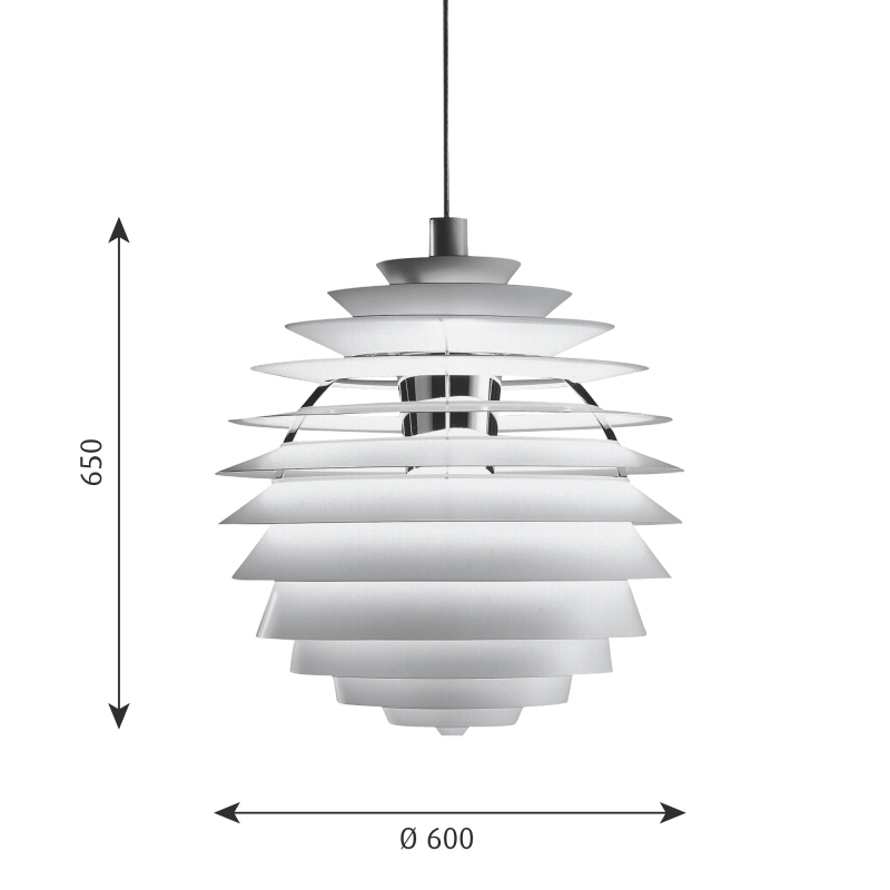 Specification image for Louis Poulsen PH Louvre LED Pendant