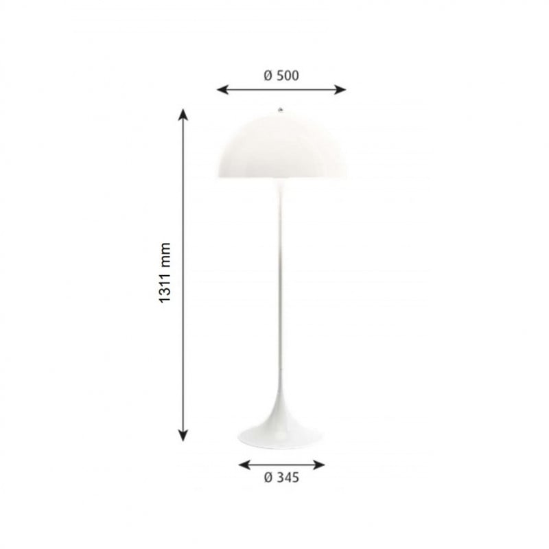 Specification image for Louis Poulsen Panthella Floor Lamp