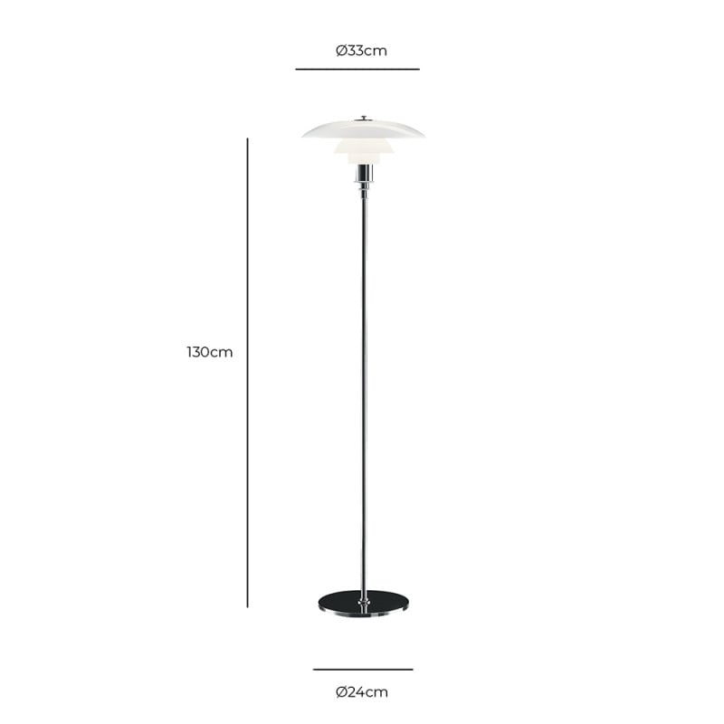 Specification Image for Louis Poulsen PH 3½-2½ Glass Floor Lamp