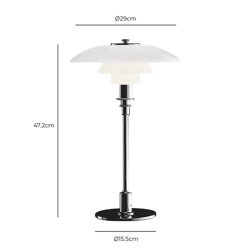 Specification image for Louis Poulsen PH 3/2 Table Lamp