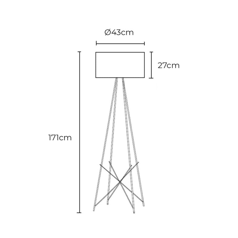 Specification Image for Flos Ray F2 Floor Lamp
