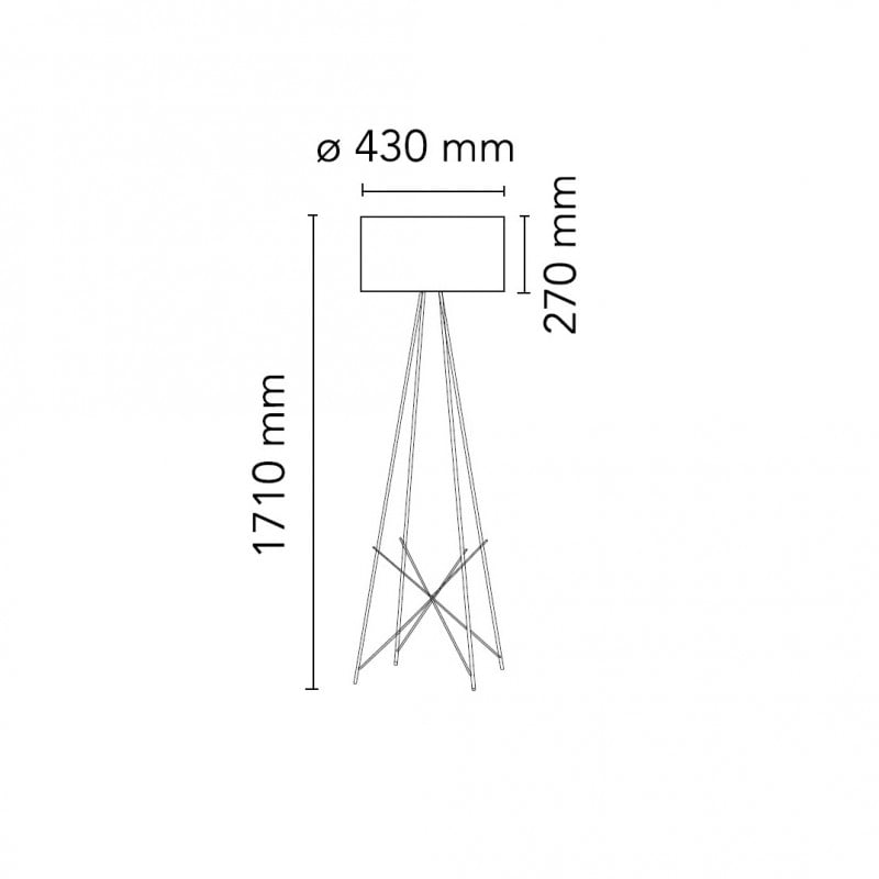 Specification image for Flos Ray F2 Floor Lamp