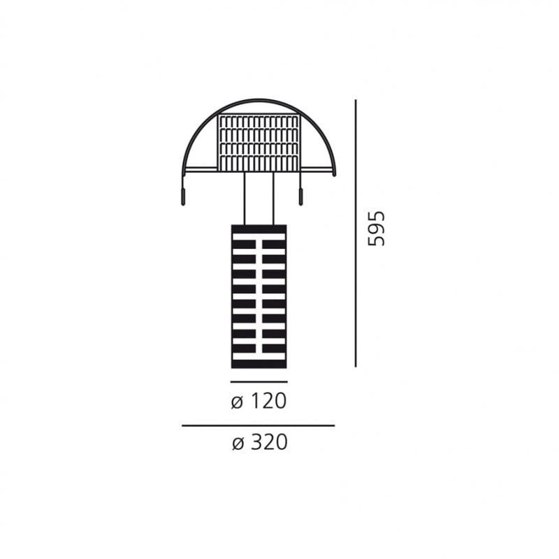 Specification image for Artemide Shogun Table Lamp