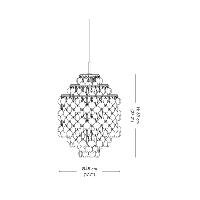 Specification Image for Verpan Fun 1DM Pendant