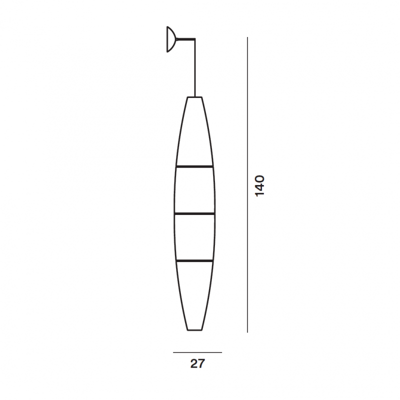 Specification image for Foscarini Havana Wall Light