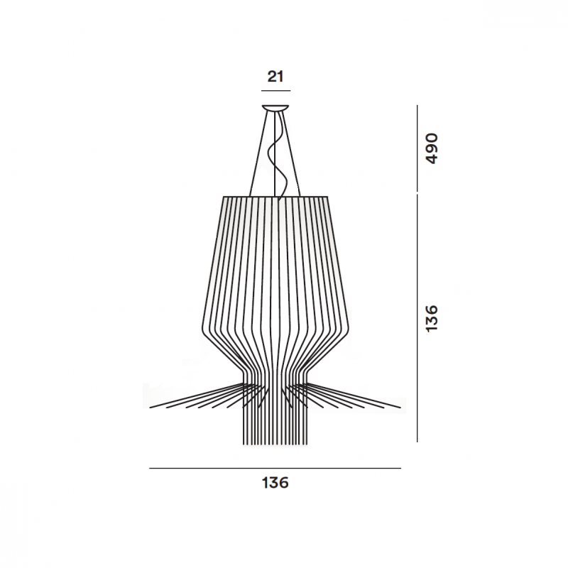 Specification image for Foscarini Allegro Assai Pendant