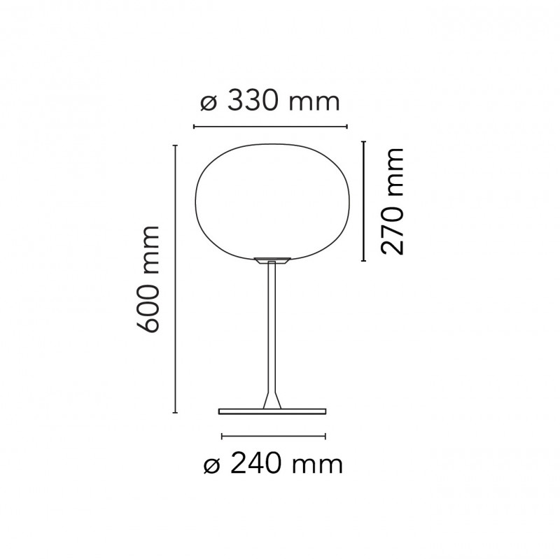 Specification image for Flos Glo-Ball Table Lamp