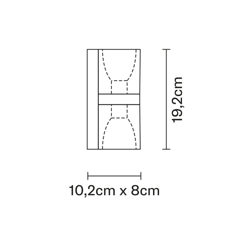 Specification Image for Fabbian Cubetto Double Wall Light