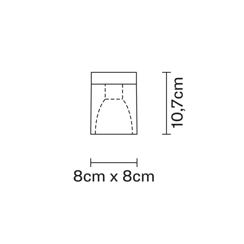 Specification Image for Fabbian Cubetto Ceiling Light