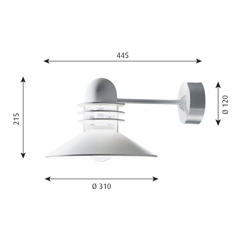 Specification image for Louis Poulsen Nyhavn Wall Light
