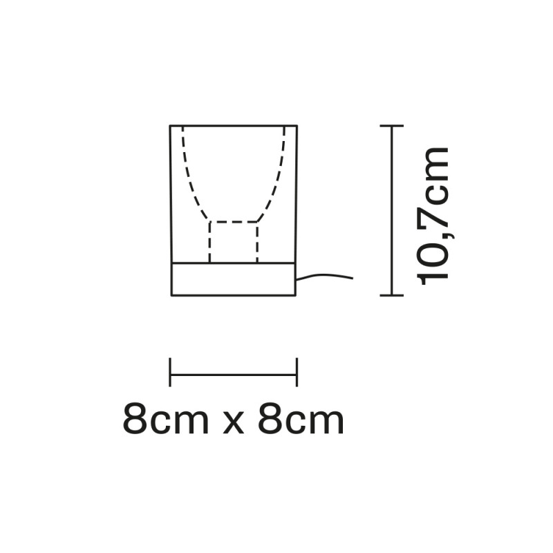 Specification Image for Fabbian Cubetto Table Lamp