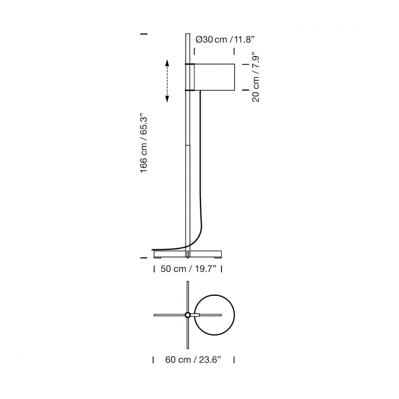 Specification image for Santa & Cole TMM Floor Lamp