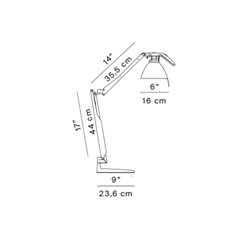 Specification Image for Luceplan Fortebraccio Table Lamp