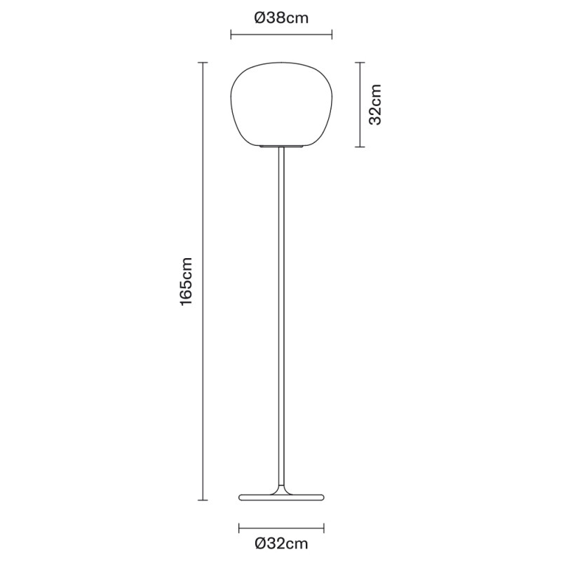 Specification Image for Fabbian Lumi Mochi Floor Lamp
