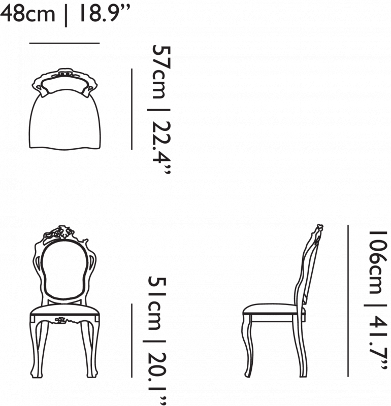 Specification image for Moooi Smoke Dining Chair