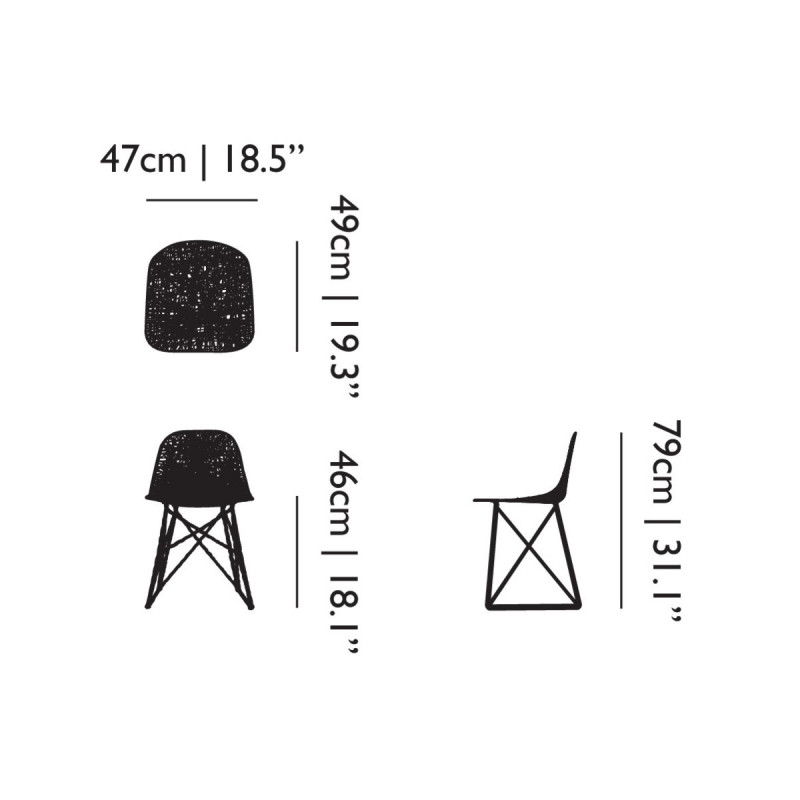 Specification image for Moooi Carbon Chair