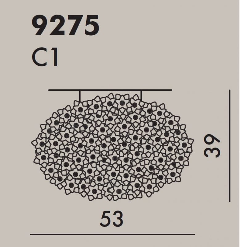 Specification image for Kartell Bloom C1 Ceiling