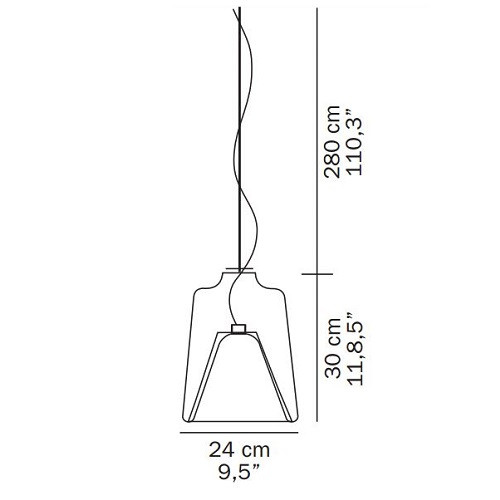 Oluce Lanterna Suspension - Specification 