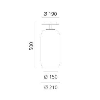 Specification Image for Artemide Gople Ceiling Light