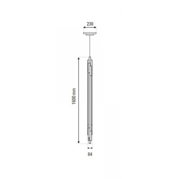 Specification image for DCW éditions ORG P Vertical LED Pendant