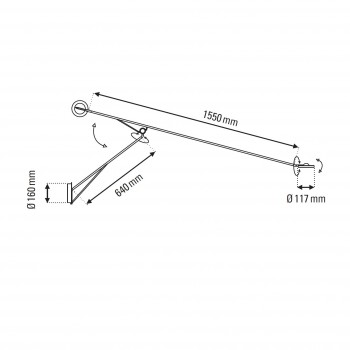 Specification image for DCW éditions Aaro LED Wall Light