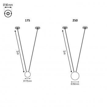 Specification image for DCW éditions Les Acrobates De Gras No. 323 Glass