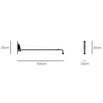 Specification Image for Vitra Petite Potence Wall Light