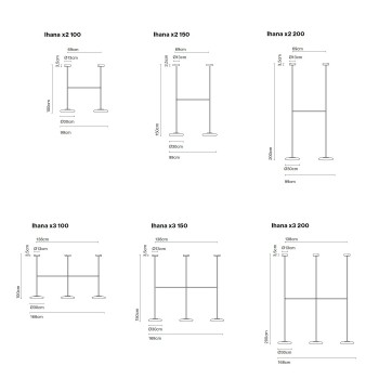 Specification image for Marset Ihana LED Pendant