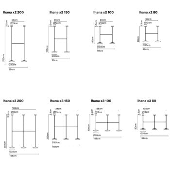 Specification Image for Marset Ihana LED Pendant Light