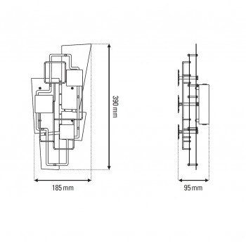 Specification image for DCW éditions Map 2 LED Wall Light