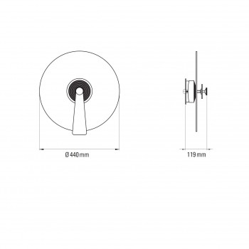 Specification image for DCW éditions Pan LED Wall Light